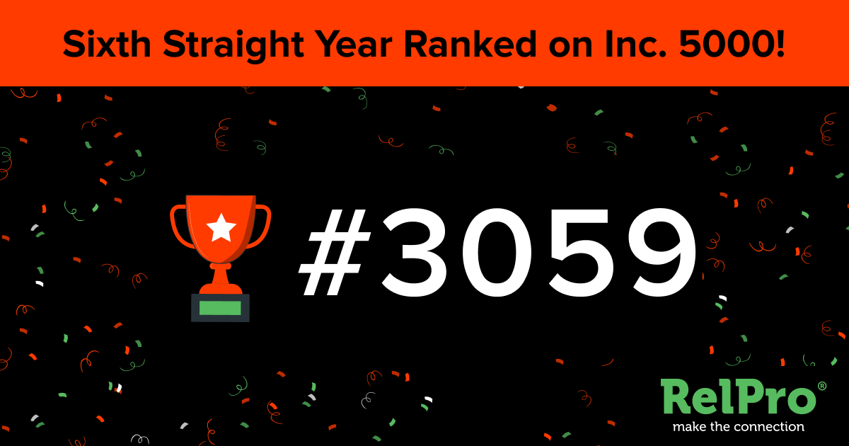 RelPro ranks #3059 on the Inc. 5000 in 2026