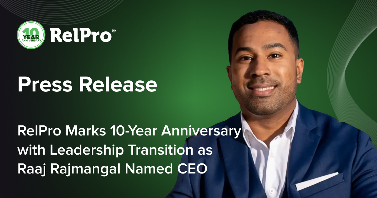 RelPro Marks 10-Year Anniversary with Leadership Transition as Rajmangal Named CEO