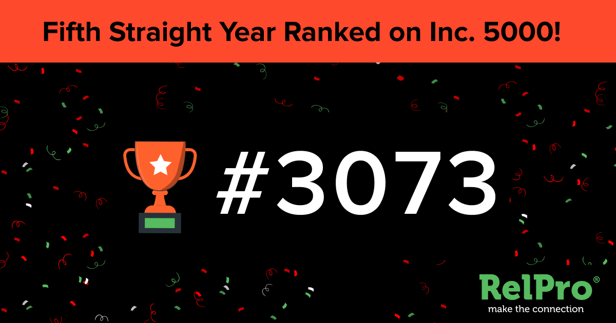 RelPro Earns Fifth Consecutive Inc. 5000 Ranking 
